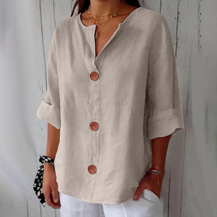 Clara – Effortless Linen Button-Up Top