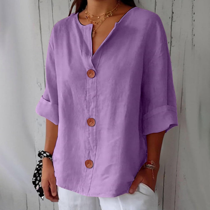Clara – Effortless Linen Button-Up Top