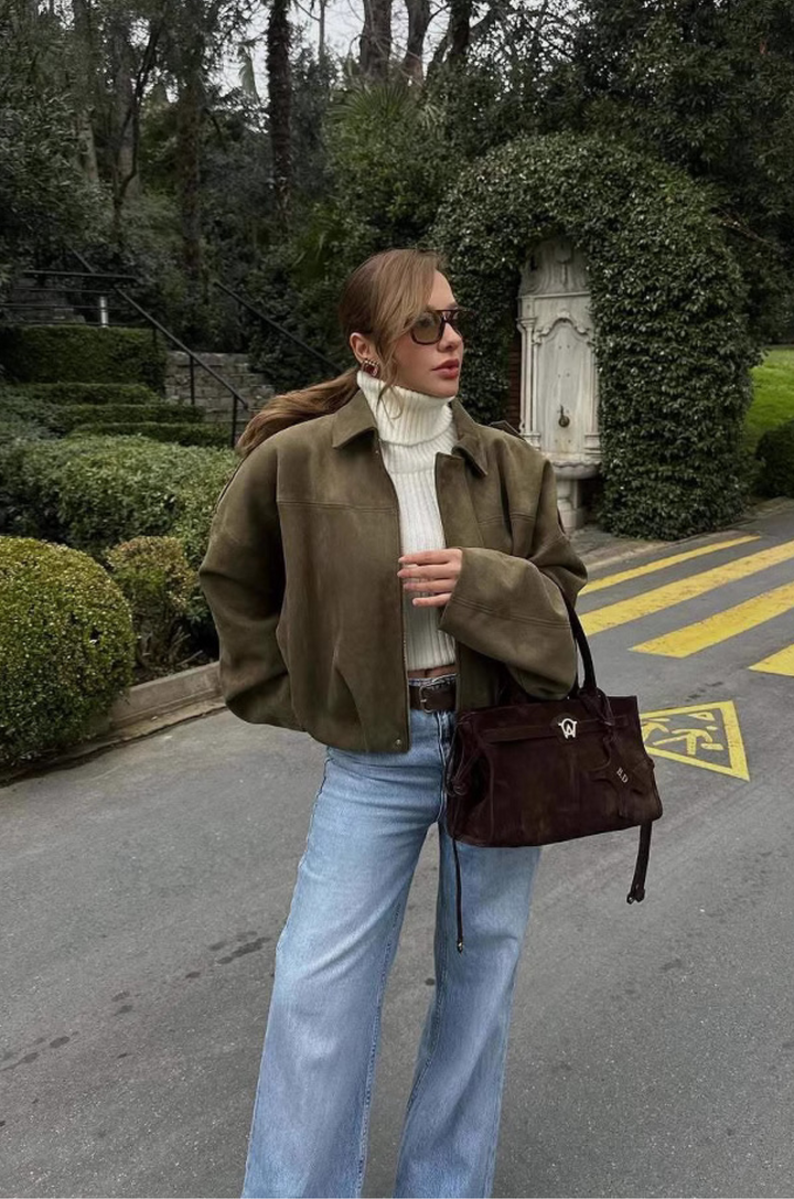 Sofia Suede Jacket | Green