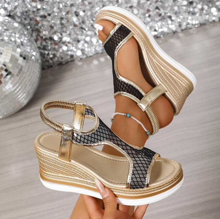 The Charlotte – Elegant Slip-On Orthopedic Wedge Sandals
