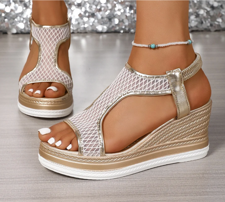 The Charlotte – Elegant Slip-On Orthopedic Wedge Sandals