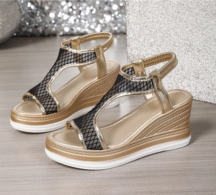 The Charlotte – Elegant Slip-On Orthopedic Wedge Sandals